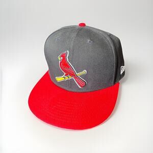 MLB St Louis CARDINALS Hat New Era  Black Red Cap Baseball NWOT